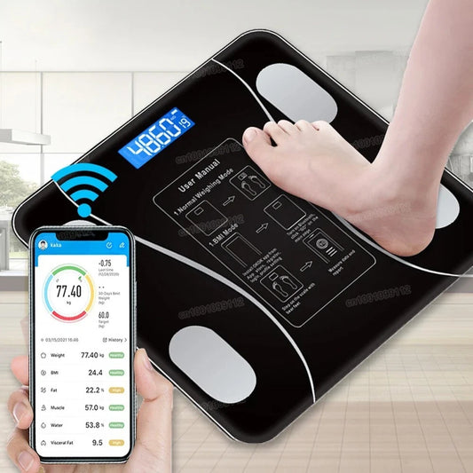 Smart BMI Bluetooth Weighing Scale – Track Weight, Body Fat & More with Precision