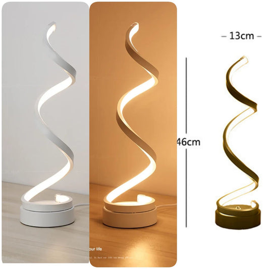 Vertical Spiral Table Lamp – Modern LED Night Light for Elegant Spaces