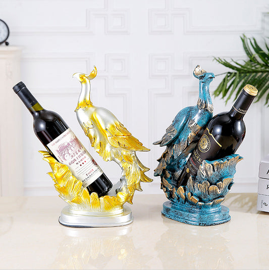 Creative Gold Statue Wine Bottle Holder – Elegant and Artistic Wine Display